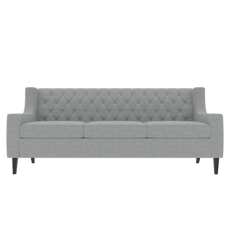 78.75 Polyester 3-Seater Sofa with Tufted Back and Cushions-8
