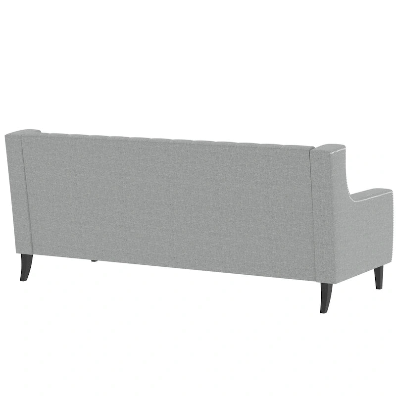 78.75 Polyester 3-Seater Sofa with Tufted Back and Cushions-13