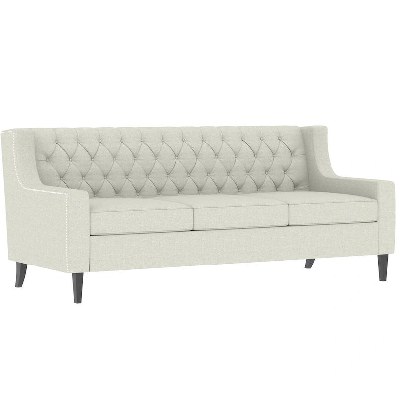 78.75 Polyester 3-Seater Sofa with Tufted Back and Cushions-23