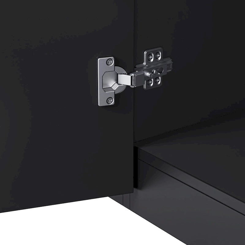 High Gloss Storage Cabinet with LED Lights,67 Tall Cabinet with Acrylic Door,with Open Countertop and Tempered Glass Shelves-30