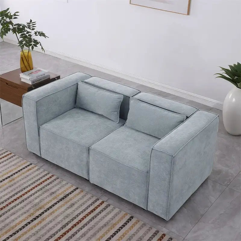 Chenille Fabric Sofa with Legs-4