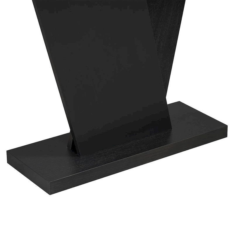 Christopher Knight Home - Mirod Elegant Console Table with Natural Wood Veneer and Sturdy V-Base Design-9