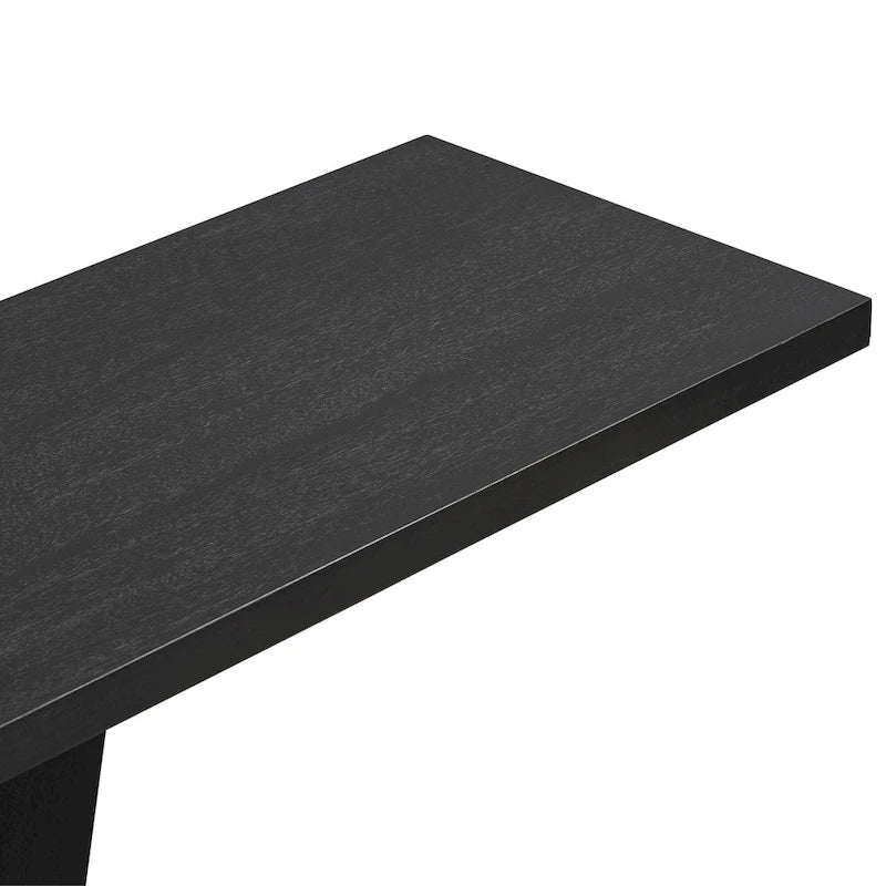 Christopher Knight Home - Mirod Elegant Console Table with Natural Wood Veneer and Sturdy V-Base Design-10