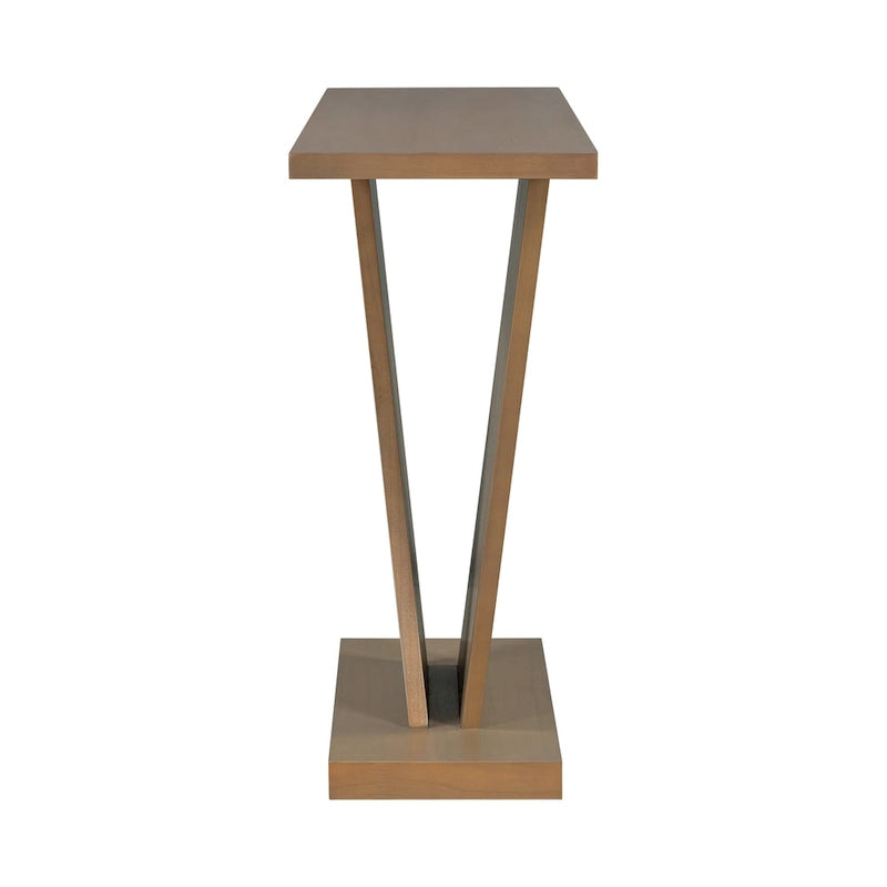 Christopher Knight Home - Mirod Elegant Console Table with Natural Wood Veneer and Sturdy V-Base Design-15