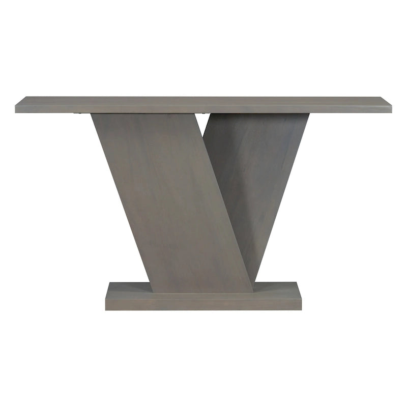 Christopher Knight Home - Mirod Elegant Console Table with Natural Wood Veneer and Sturdy V-Base Design-19