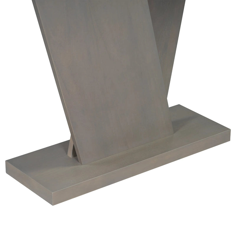 Christopher Knight Home - Mirod Elegant Console Table with Natural Wood Veneer and Sturdy V-Base Design-24