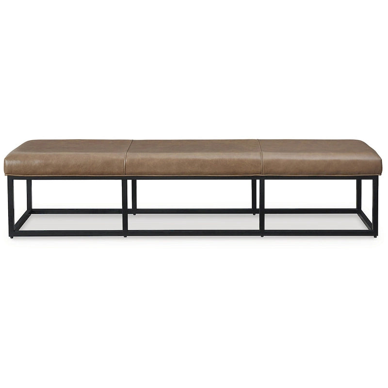 Signature Design by Ashley Joston Brown/Black Accent Bench - 70.87 W x 18.87 D x 15.75 H-3