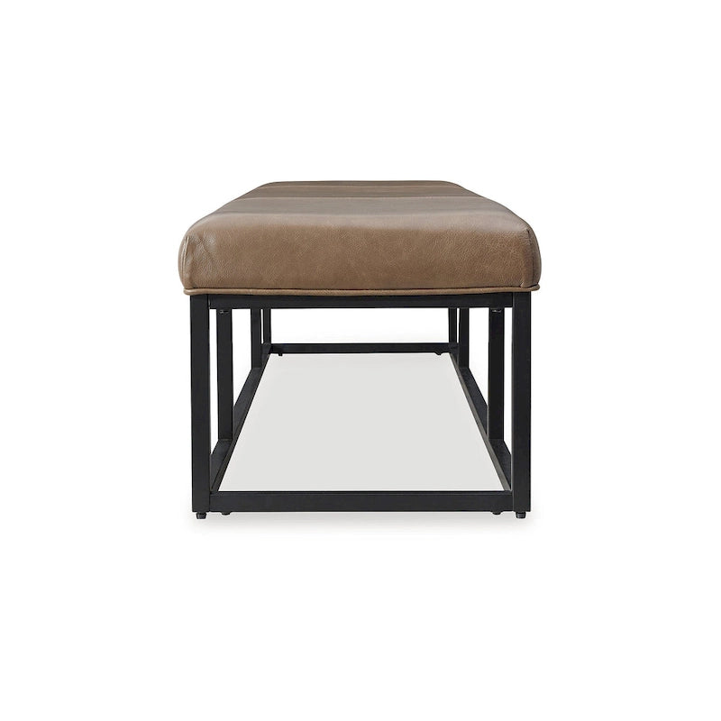 Signature Design by Ashley Joston Brown/Black Accent Bench - 70.87 W x 18.87 D x 15.75 H-4