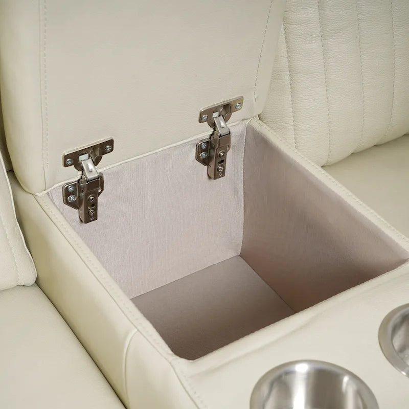 Genuine Leather Power Recliner Sectional Sofa with Ajustable Headrest, Power Lumbar, USB&USB-C Port-13