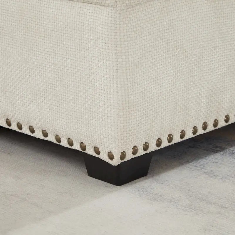 97 Chenille L-Shaped Sleeper Sectional Sofa with Storage Ottoman-14