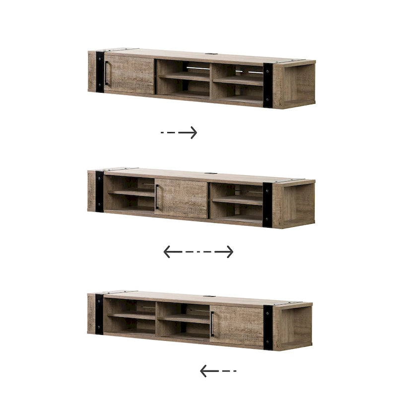 South Shore Munich 68 Wall Mounted Media Console - 68-Inch-10