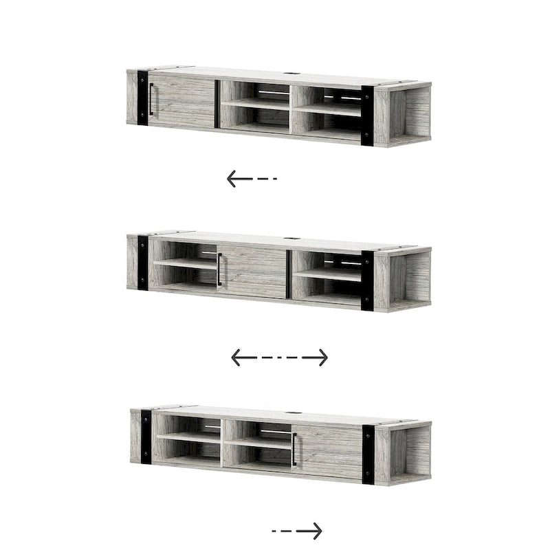 South Shore Munich 68 Wall Mounted Media Console - 68-Inch-23