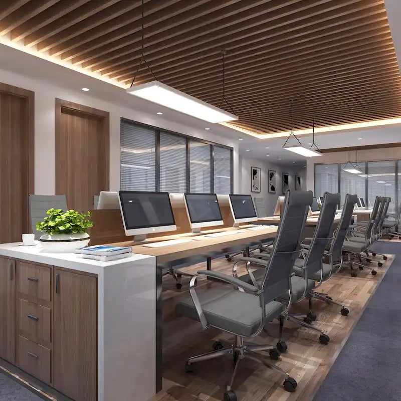 Modern High Back Office Chair Ribbed PU Leather Manager Tilt Conference Room Computer Desk Boss Task Executive Boss-10