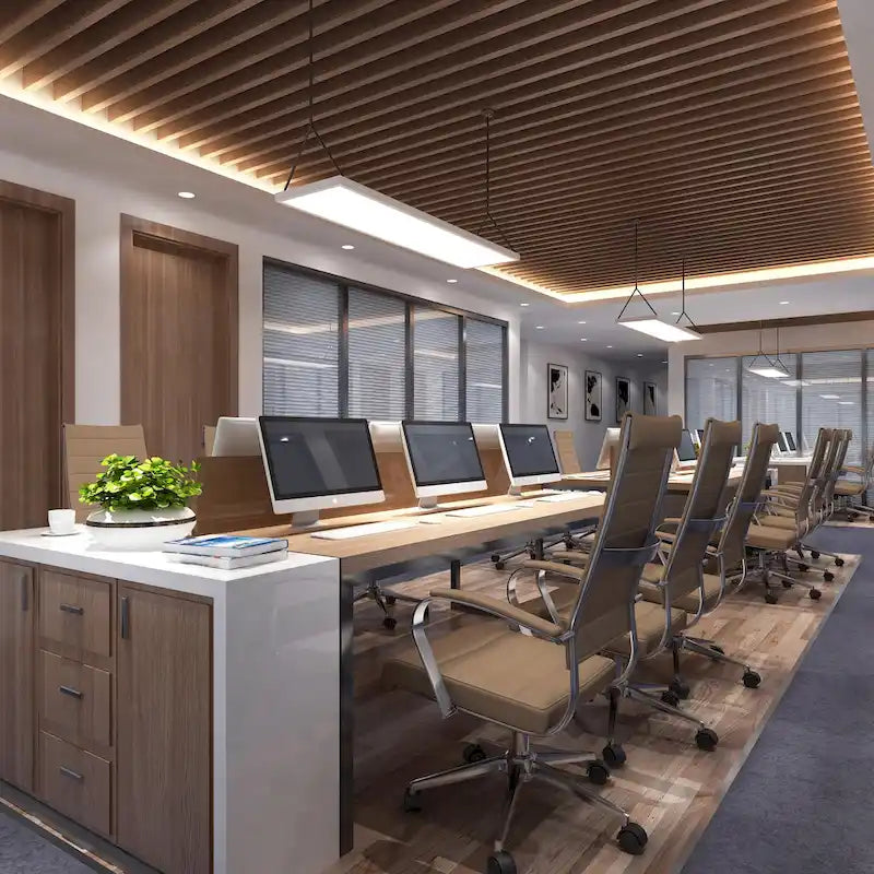 Modern High Back Office Chair Ribbed PU Leather Manager Tilt Conference Room Computer Desk Boss Task Executive Boss-11