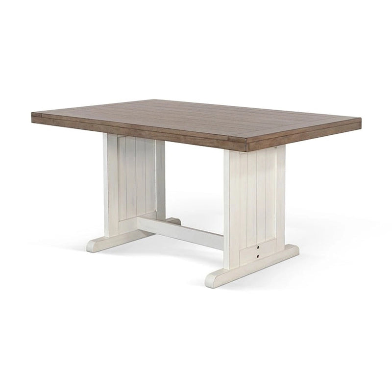 Sime 4pc Corner Breakfast Nook Set, White Brown Dining Table and Bench-4