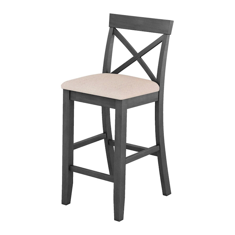 3-Piece Dining Table and Chair Set, Small Counter Height Table and Chair Set with Kitchen Breakfast Nook and 2 Chairs-15