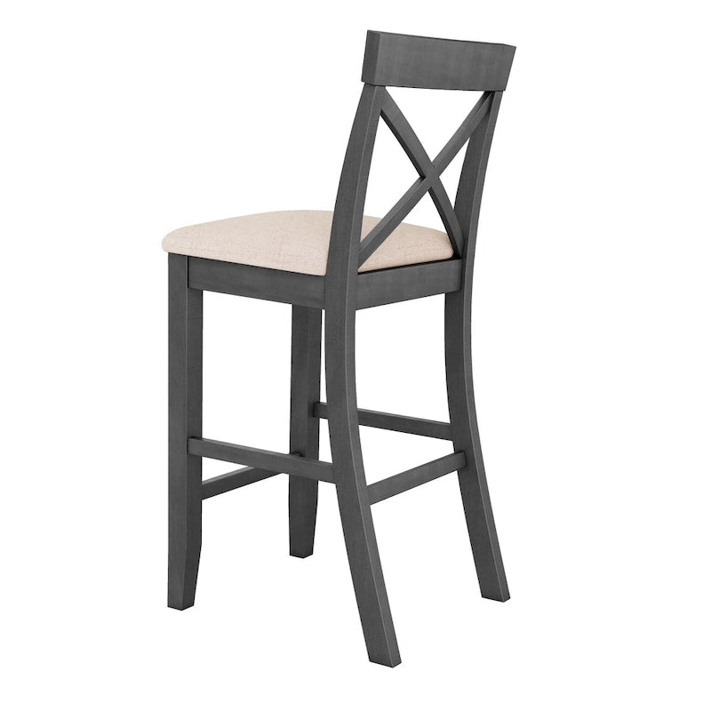 3-Piece Dining Table and Chair Set, Small Counter Height Table and Chair Set with Kitchen Breakfast Nook and 2 Chairs-18