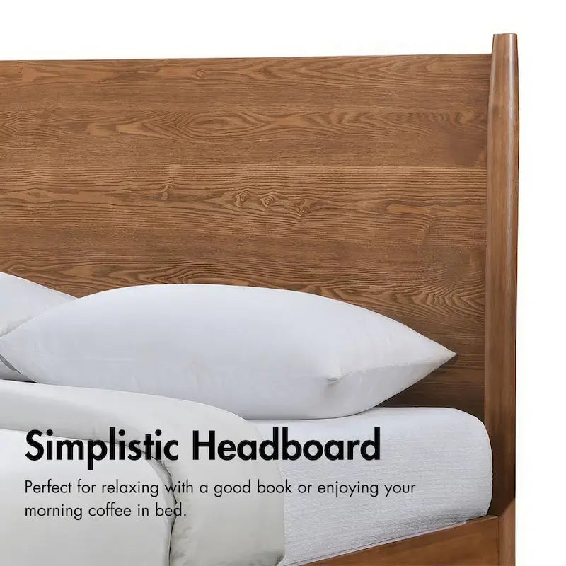 Furniture of America Beau Midcentury 4-Piece Walnut Wood Platform Bedroom Set-5