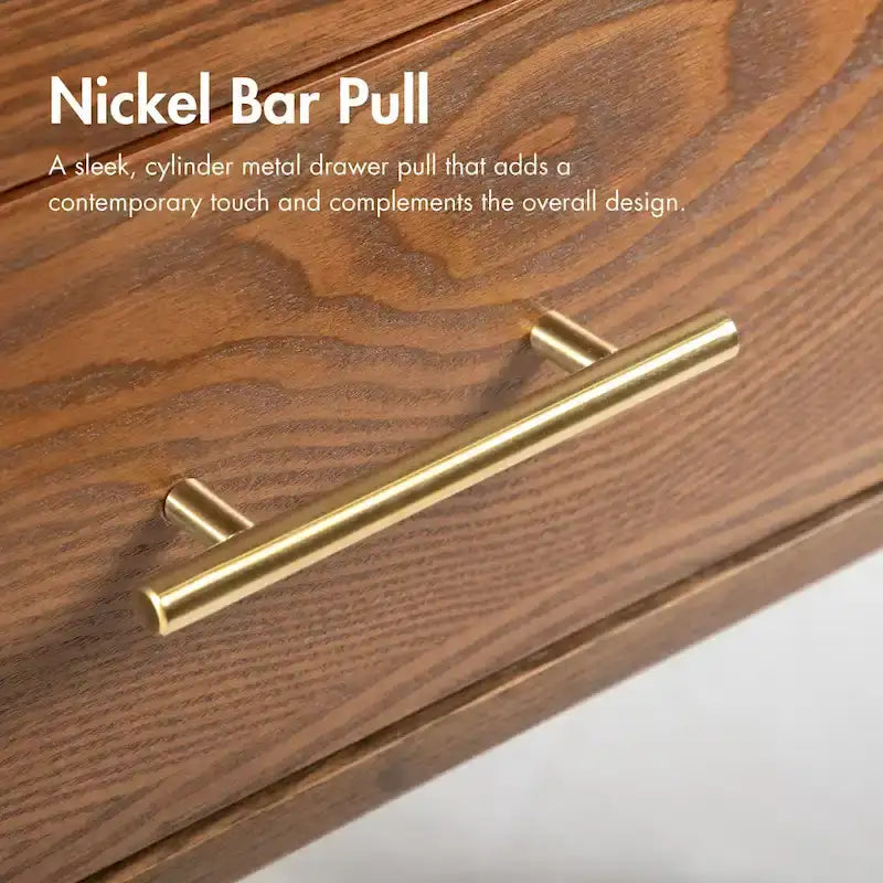 Furniture of America Beau Midcentury 4-Piece Walnut Wood Platform Bedroom Set-9