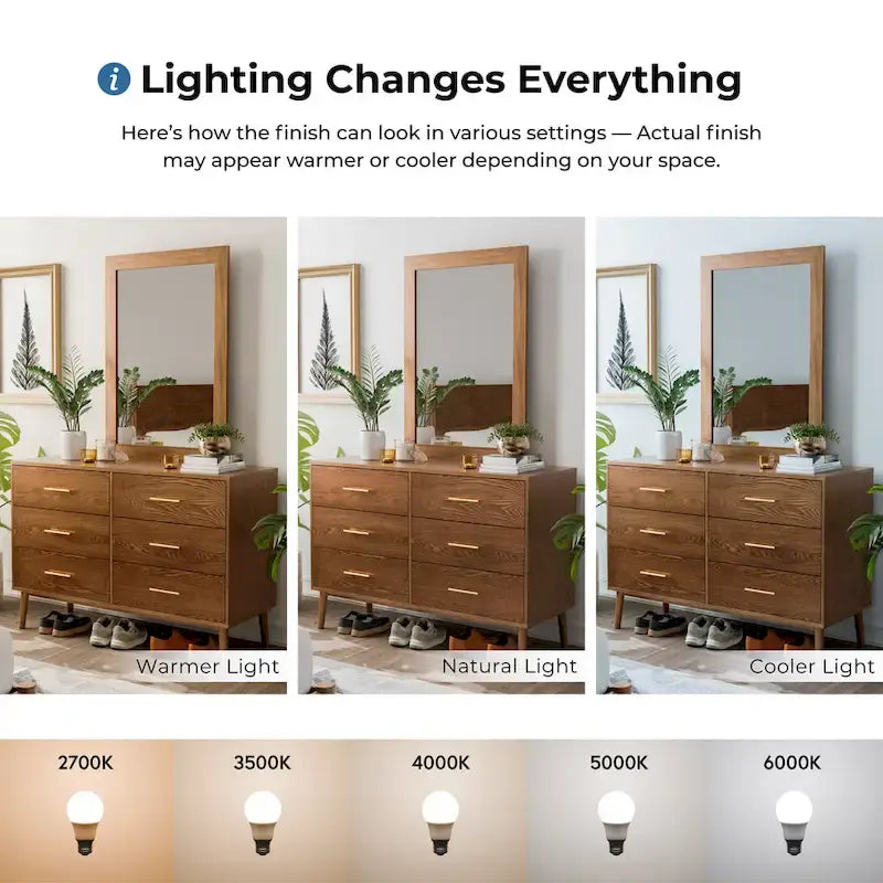 Furniture of America Beau Midcentury 4-Piece Walnut Wood Platform Bedroom Set-11