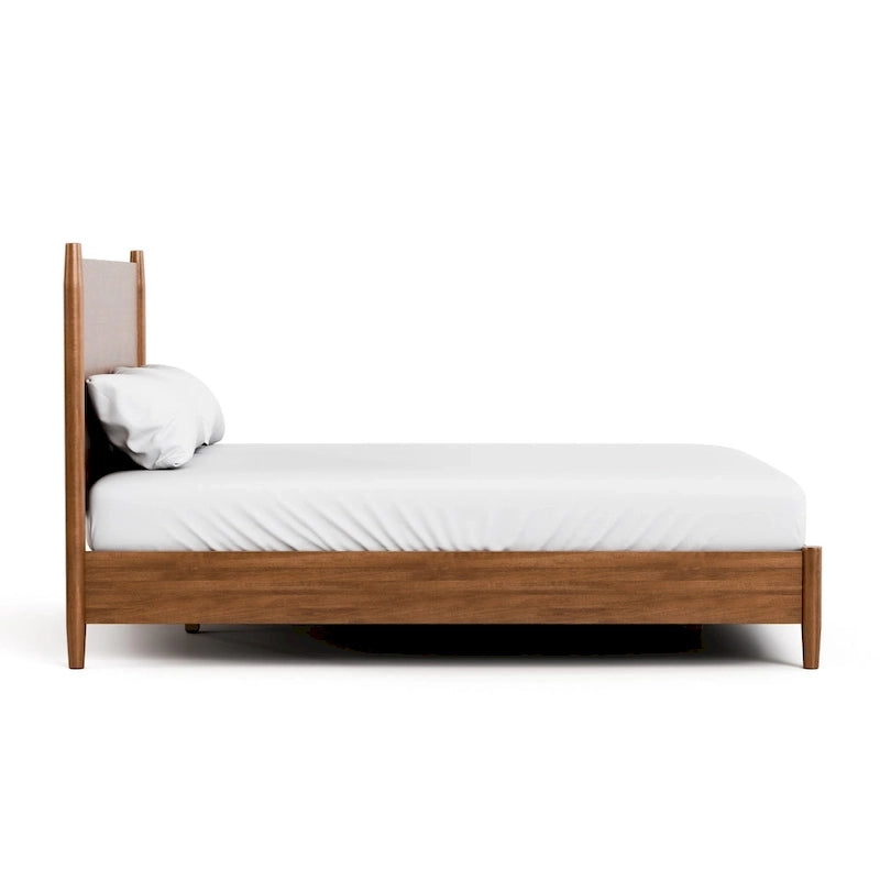 Furniture of America Beau Midcentury 4-Piece Walnut Wood Platform Bedroom Set-13