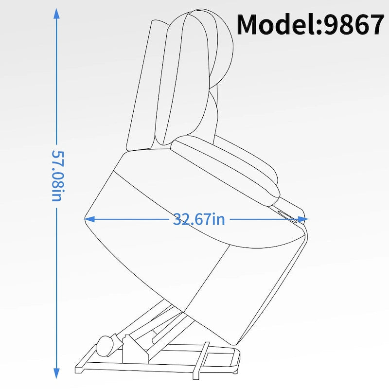 Lazy Boy Chenille Power Lift Recliner Chair, Modern Recliner Chair w/8-Point Vibration Massage, Lumbar Heating and Type-C Ports-8