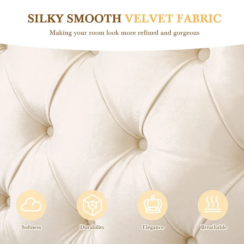 Christopher Knight Home - Alexander King Velvet Upholstered Tufted Platform Bed with Nightstands-18