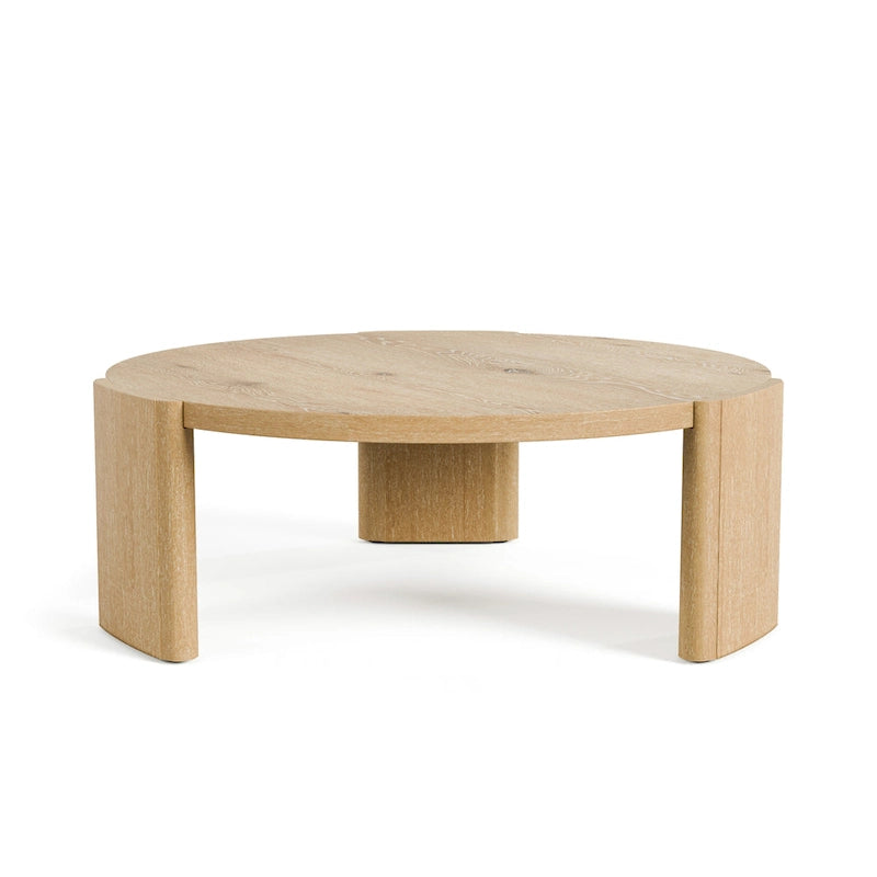 Furniture of America Minst Modern Oak Wood Round Coffee Table-10
