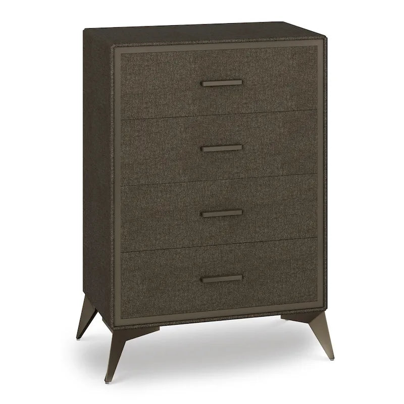 Metal-Framed Fabric Storage Dresser Cabinet with Drawer-4