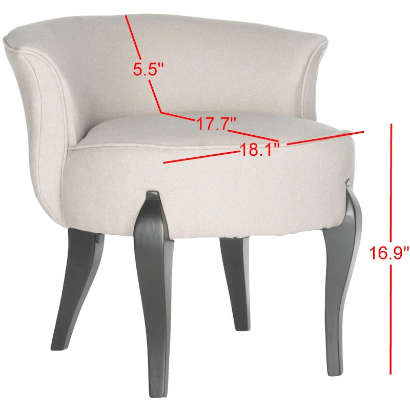 SAFAVIEH Evita Petite Vanity Chair - 23Wx25Dx22H-2