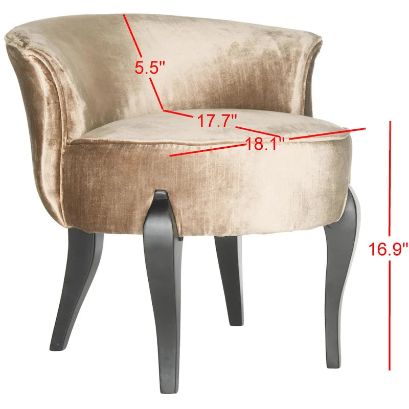 SAFAVIEH Evita Petite Vanity Chair - 23Wx25Dx22H-7