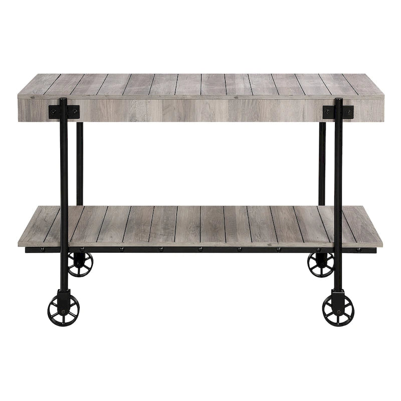 Hyssop Farmhouse 47-inch Metal 1-Shelf Console Table by Furniture of America-5