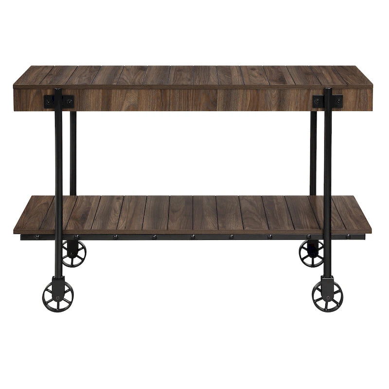 Hyssop Farmhouse 47-inch Metal 1-Shelf Console Table by Furniture of America-14