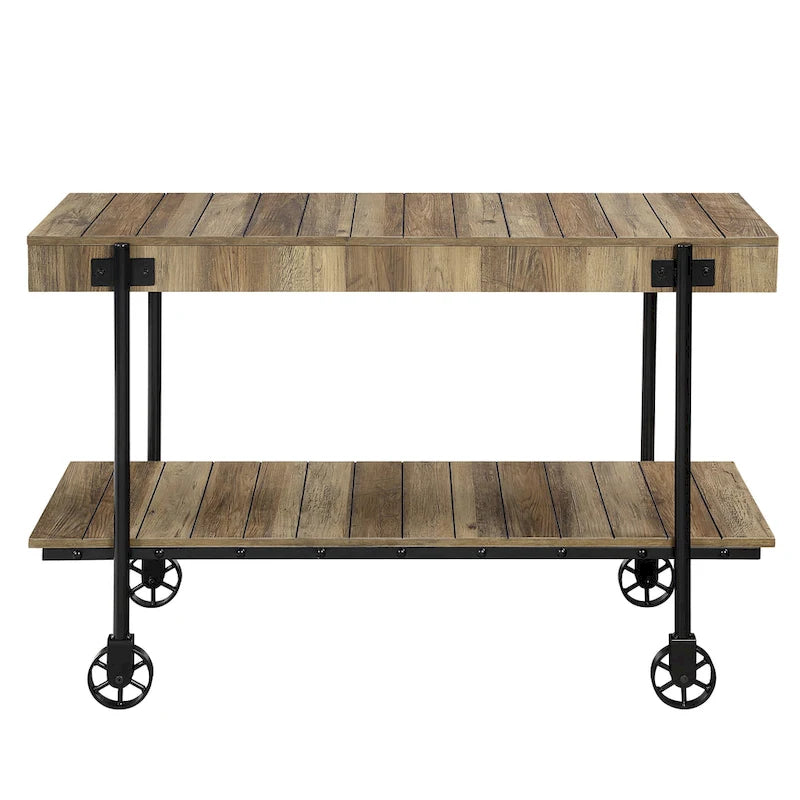 Hyssop Farmhouse 47-inch Metal 1-Shelf Console Table by Furniture of America-24