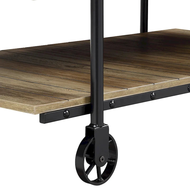 Hyssop Farmhouse 47-inch Metal 1-Shelf Console Table by Furniture of America-26