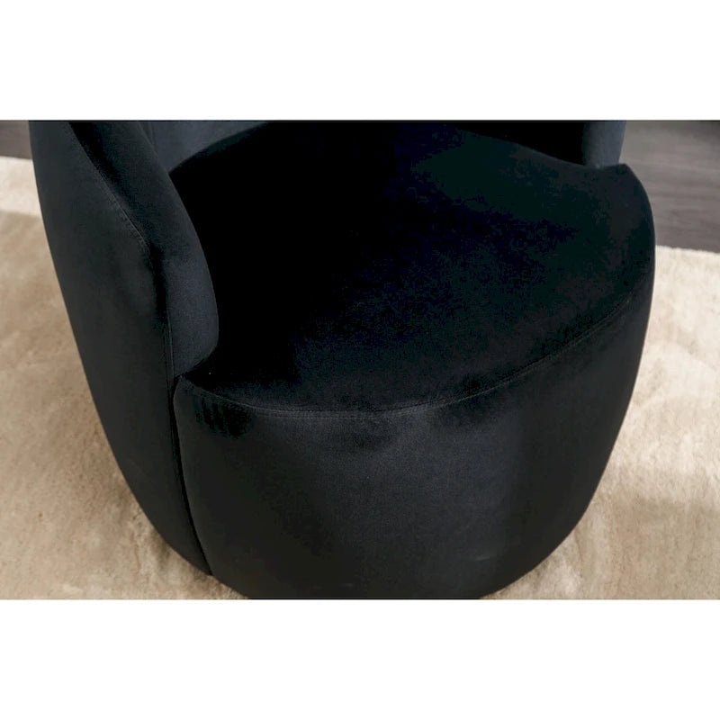 Velvet Swivel Barrel Accent Chair - 25.60 x 25.60 x 27.56-9