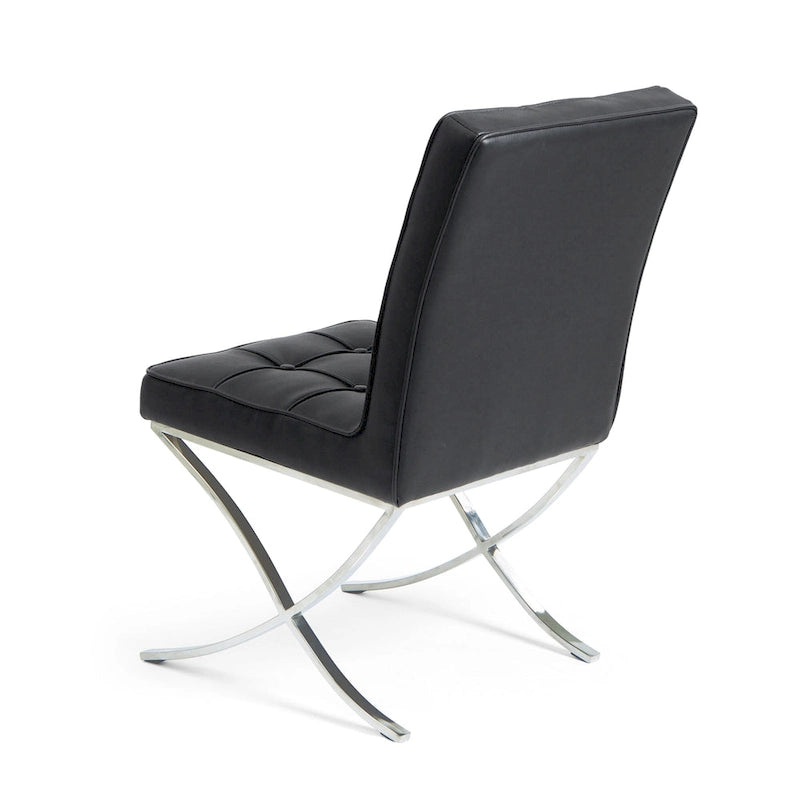 Milania Modern Button Tufted Leather Dining Chairs (Set of 2) by Christopher Knight Home-6