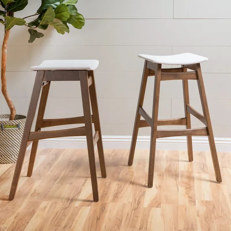 Emmaline Natural Finish Bar Stool (Set of 2) by Christopher Knight Home - N/A-10