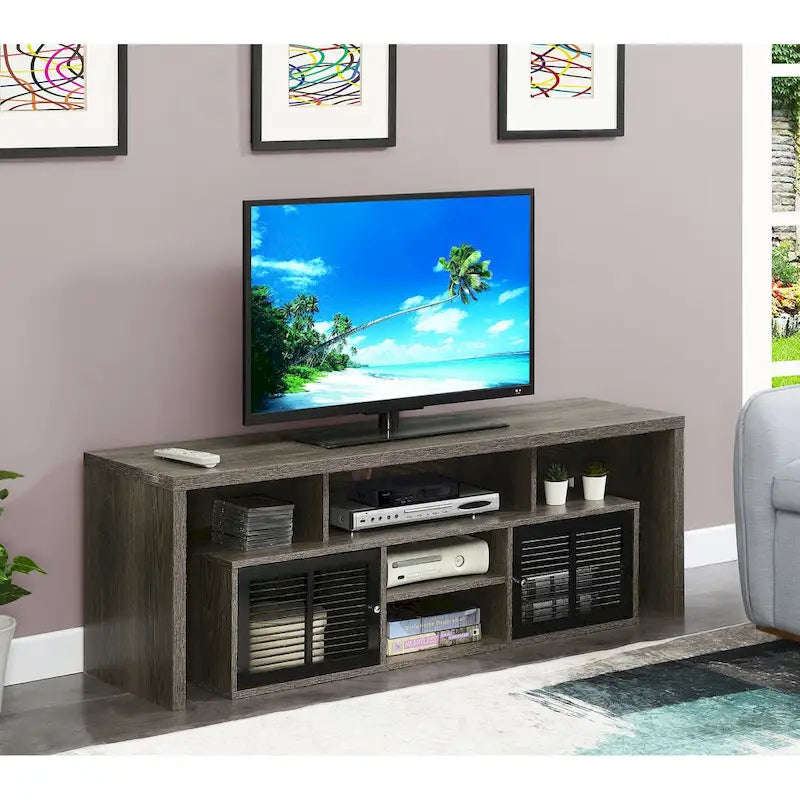 Convenience Concepts Lexington 65 inch TV Stand with Storage Cabinets and Shelves-8