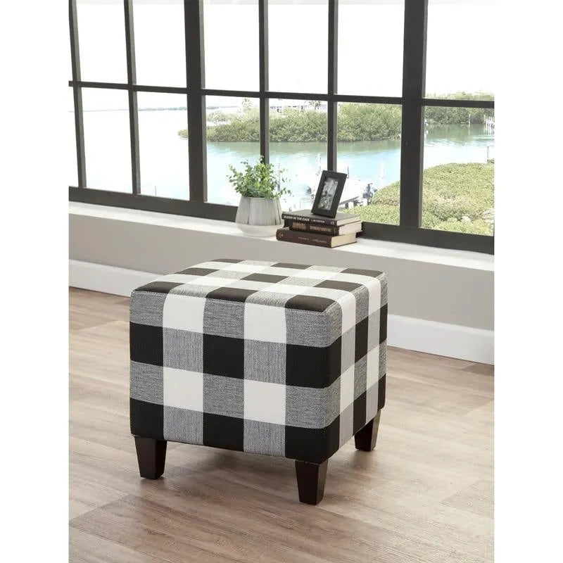 Grafton Home Stockton Plaid/Checkered Ottoman/Footrest-8
