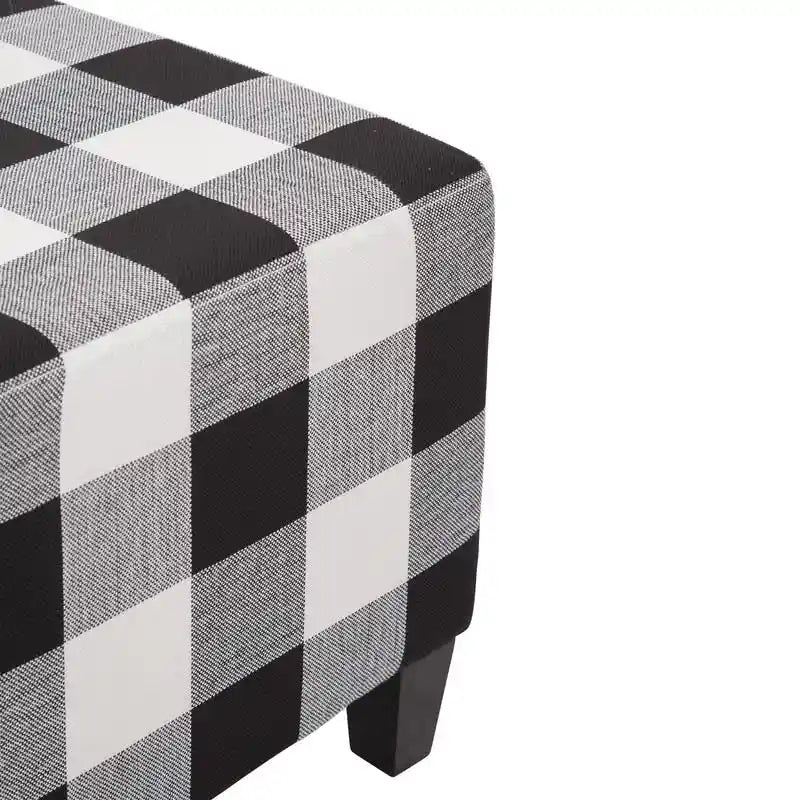 Grafton Home Stockton Plaid/Checkered Ottoman/Footrest-3