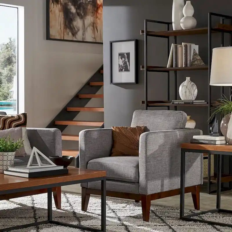 Vail Linen Upholstered Accent Chair by iNSPIRE Q Modern-2