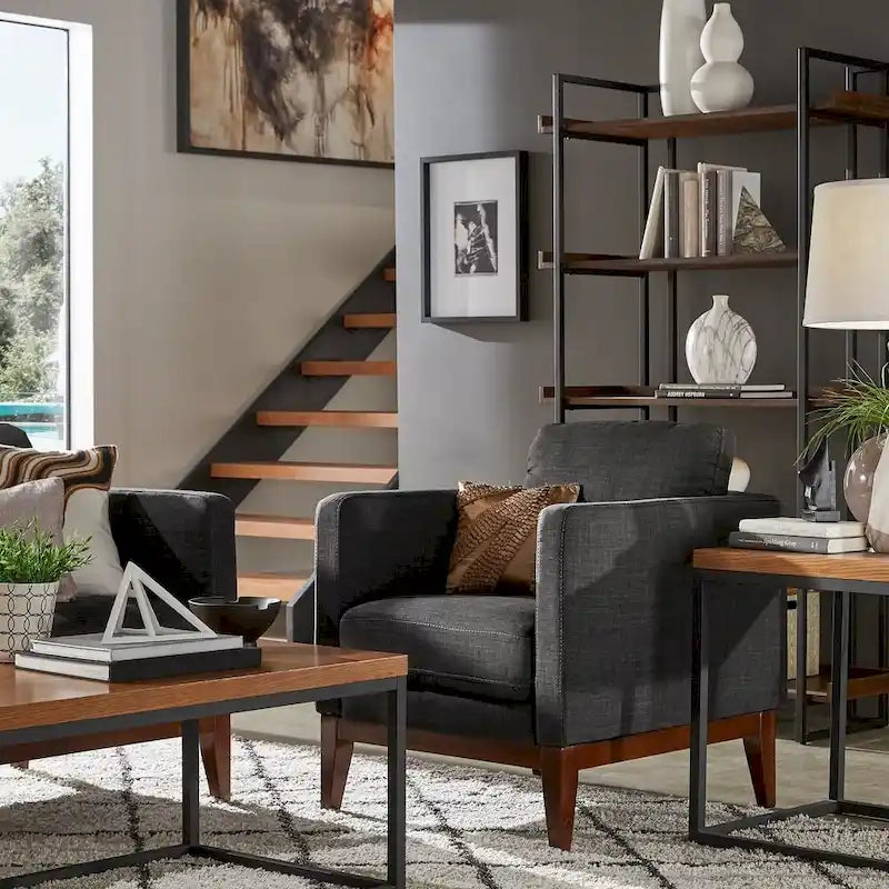 Vail Linen Upholstered Accent Chair by iNSPIRE Q Modern-3