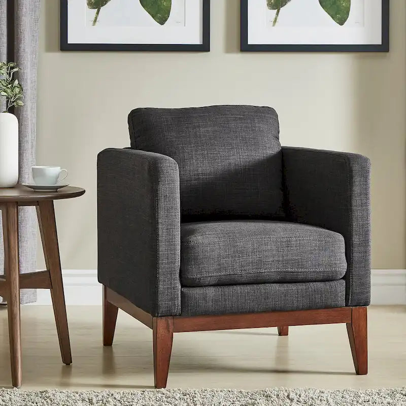 Vail Linen Upholstered Accent Chair by iNSPIRE Q Modern-4