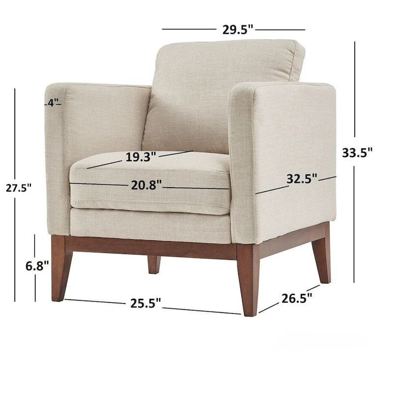 Vail Linen Upholstered Accent Chair by iNSPIRE Q Modern-8