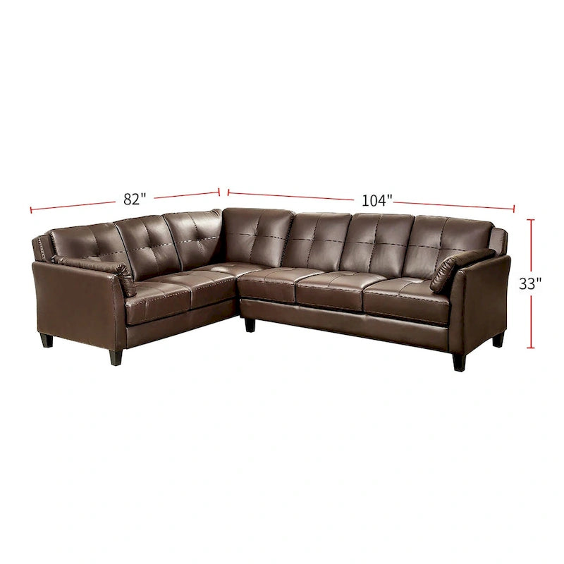 Leatherette Modular Plush Sectional Sofa-8