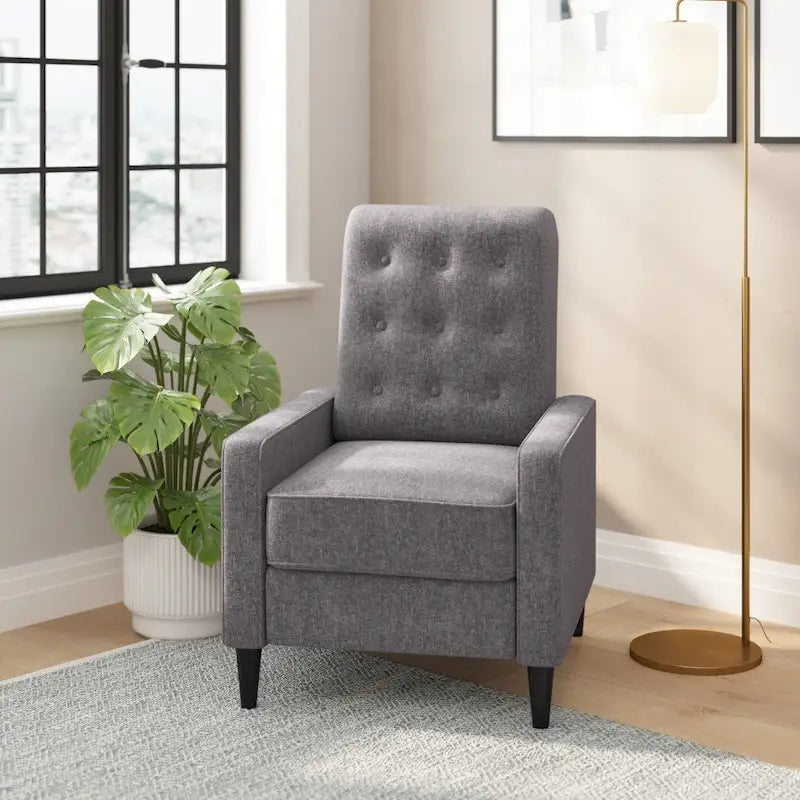 Pushback Recliner with Button Tufted Back-37