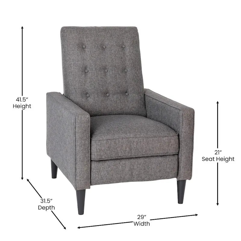 Pushback Recliner with Button Tufted Back-6