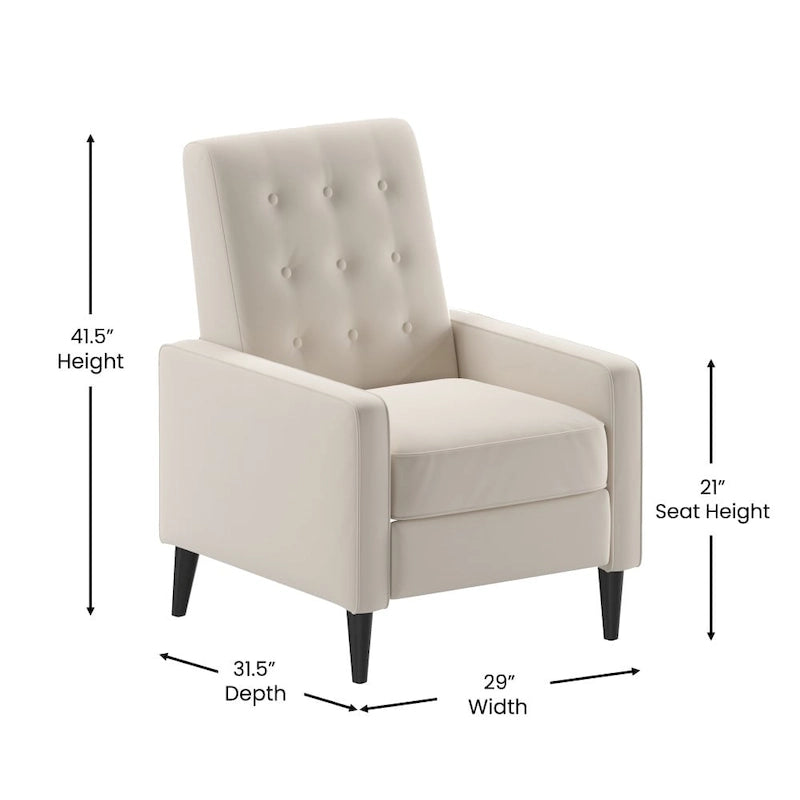 Pushback Recliner with Button Tufted Back-21