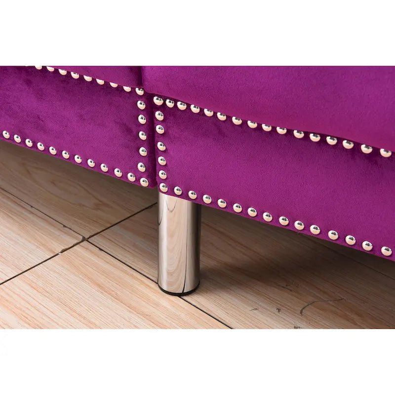 Legend Furniture Covertible Velvet Sofa Bed Sleeper-8